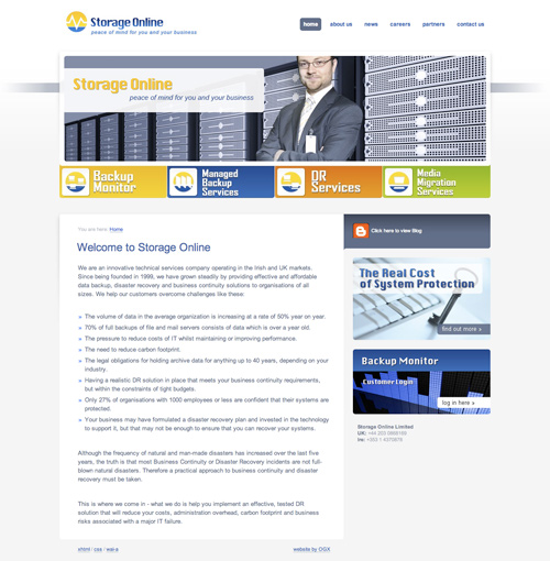 storage online large sample web page
